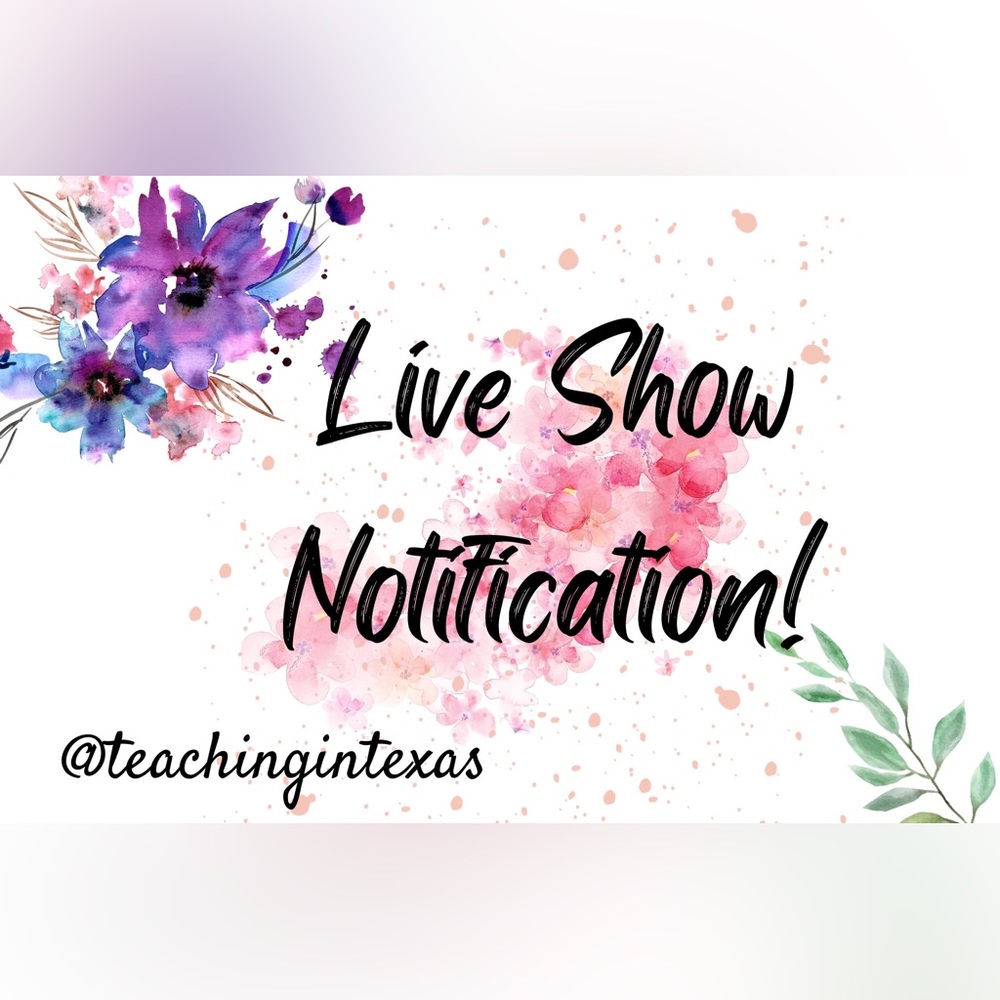 🌺 Live Show Notification 🌺